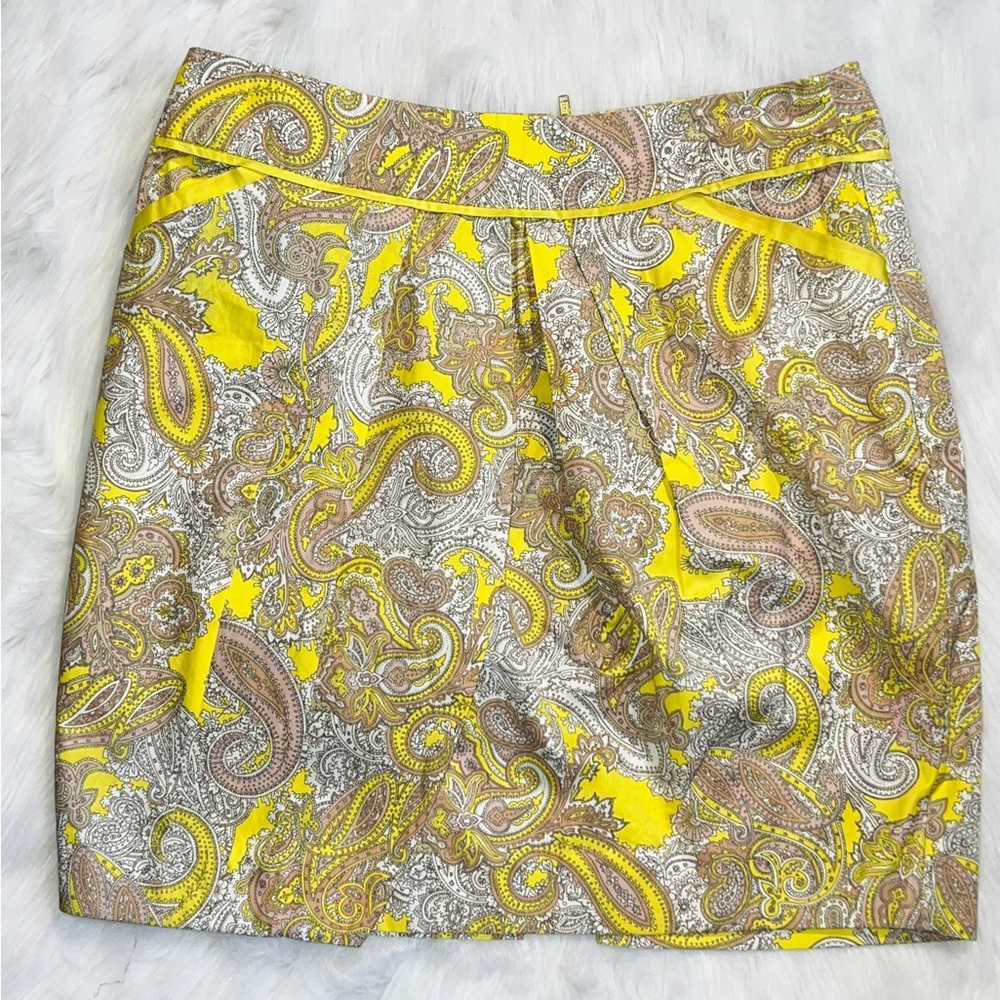 Bright Yellow Canvas Print Skirt